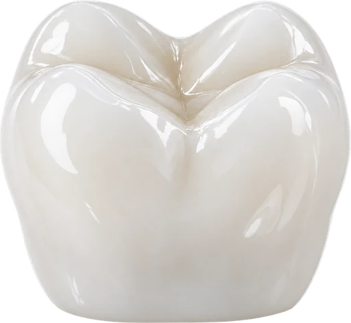 Illustration of a ceramic implant crown